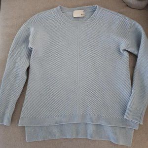 Wilfred Free Merino wool Baby blue ribbed sweater